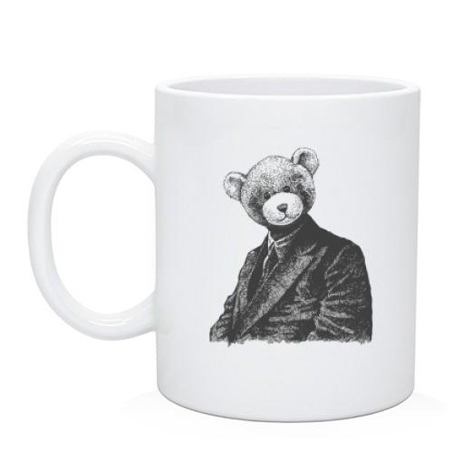 Чашка Ведмедик в костюмі