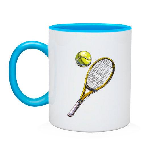 Чашка Тенісна ракетка і м'яч