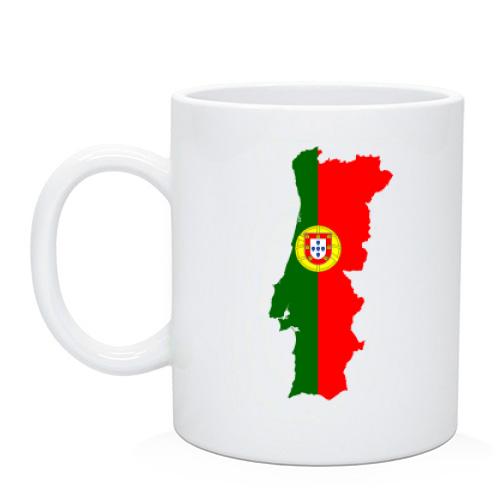 Чашка c картой-флагом Португалии
