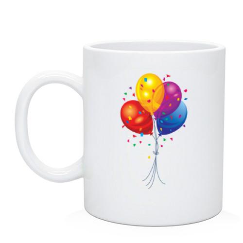 Чашка для іменинника з повітряними кулями