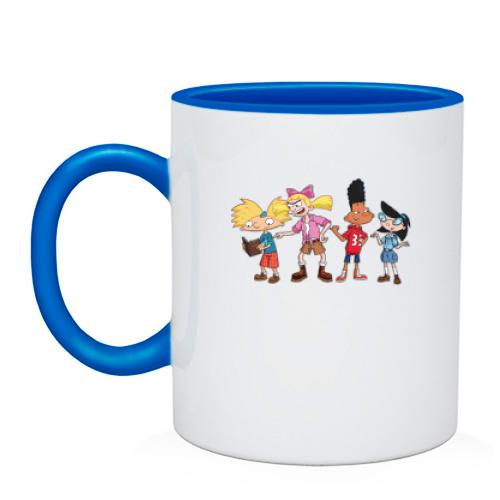 Чашка с персонажами мультфильма 