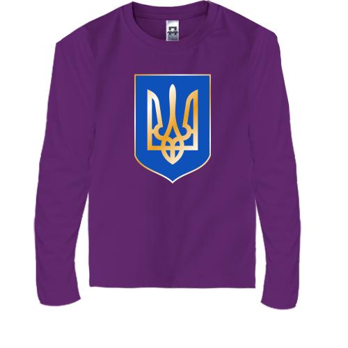 Детская футболка с длинным рукавом с гербом Украины (2)