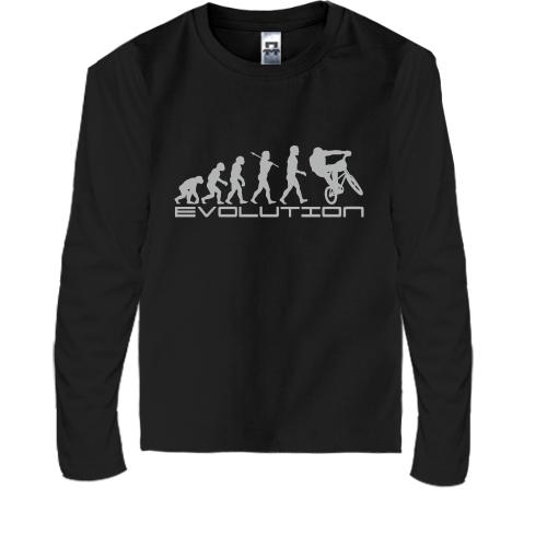 Детская футболка с длинным рукавом Вело эволюция
