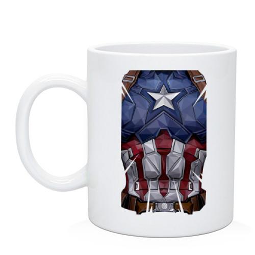 Чашка с торсом Капитана Америки