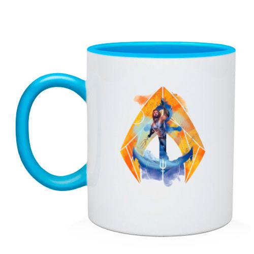 Чашка з логотипом Аквамена