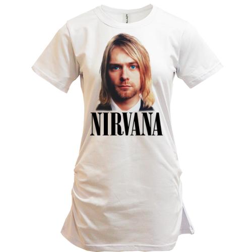 Подовжена футболка з Курт Кобейном (Nirvana)