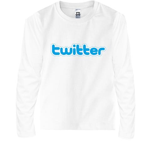 Детская футболка с длинным рукавом с логотипом Twitter