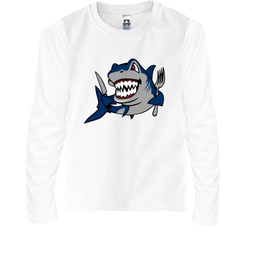 Детская футболка с длинным рукавом с акулой 2