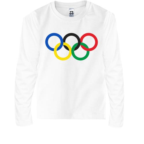 Детская футболка с длинным рукавом  Олимпийские кольца