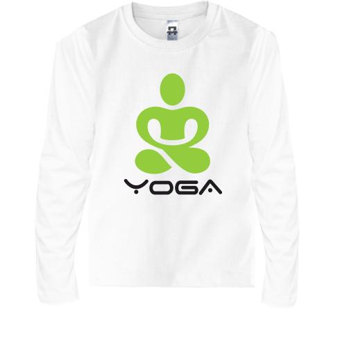 Детская футболка с длинным рукавом Йога