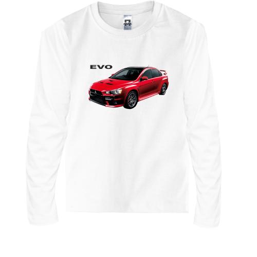 Детская футболка с длинным рукавом с лого Mitsubishi EVO