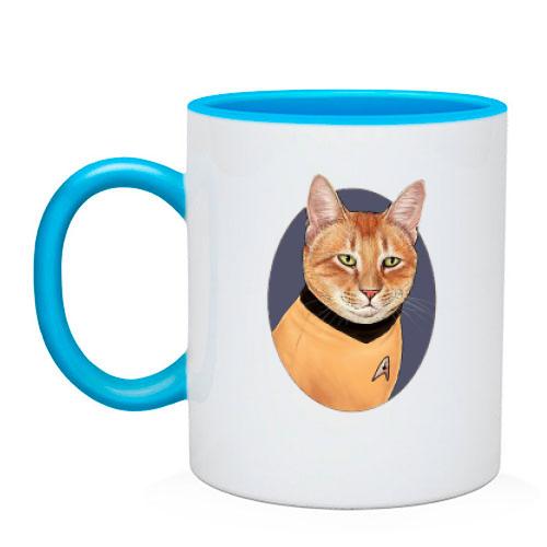Чашка с котом из Star Trek