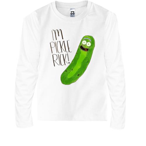Детская футболка с длинным рукавом I'm pickle Rick!