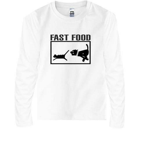 Детская футболка с длинным рукавом Fast food