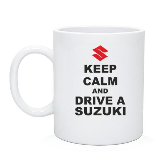 Чашка Keep calm and drive a SUZUKI