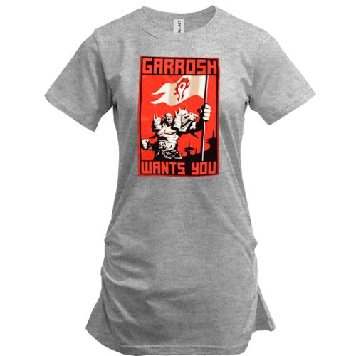 Подовжена футболка Garrosh wants you - Warcraft