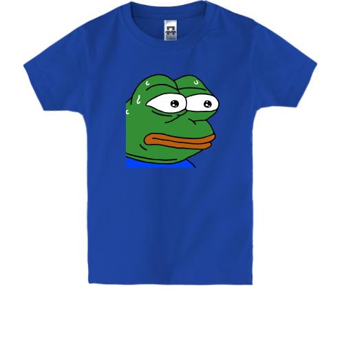 Детская футболка с удивленной лягушкой Пепе