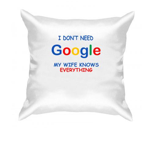 Подушка I dont need Google