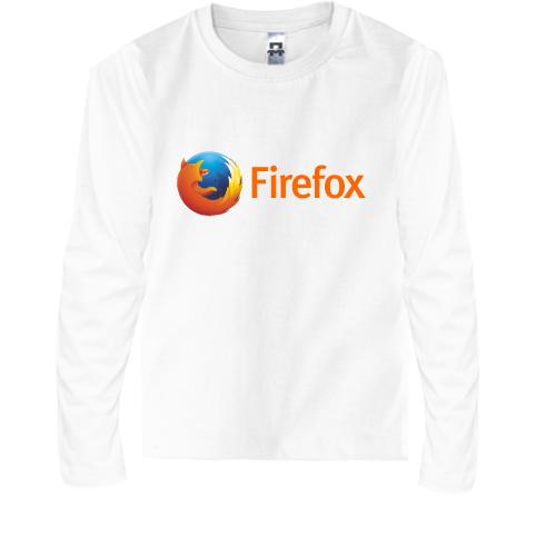 Детская футболка с длинным рукавом с логотипом Firefox