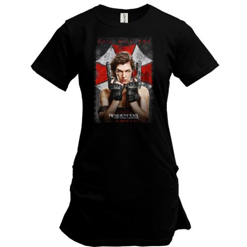 Подовжена футболка з обкладинкою гри Resident Evil