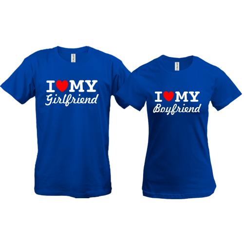 Парные футболки I love my girlfriend - boyfriend (2)