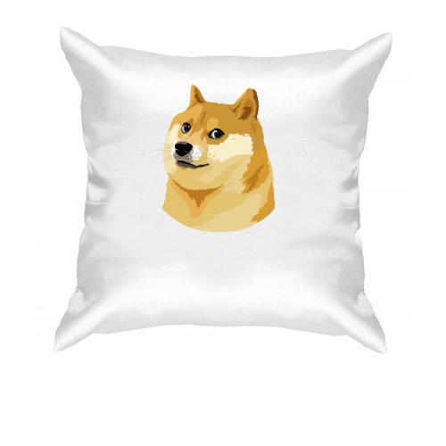 Подушка з мемом wow doge