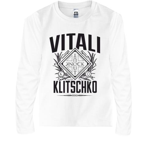 Детская футболка с длинным рукавом Виталий Кличко - нокаут