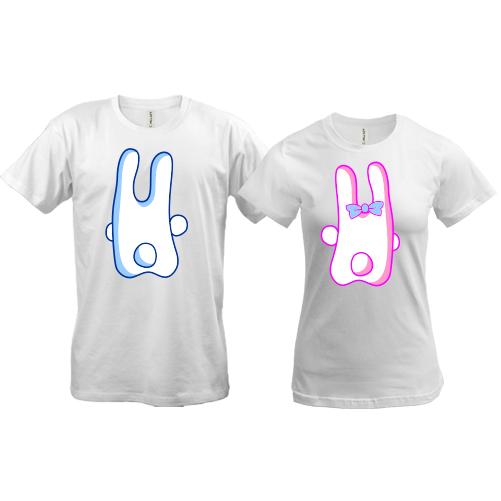 Парные футболки с зайцами (3)