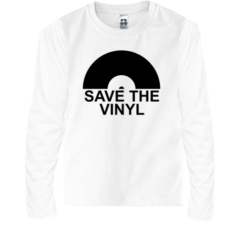 Детская футболка с длинным рукавом Save the vinyl