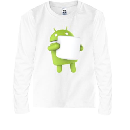 Детская футболка с длинным рукавом Android 6 Marshmallow