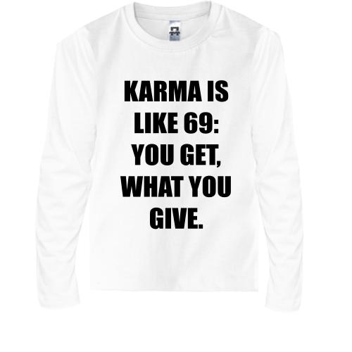 Детская футболка с длинным рукавом Karma