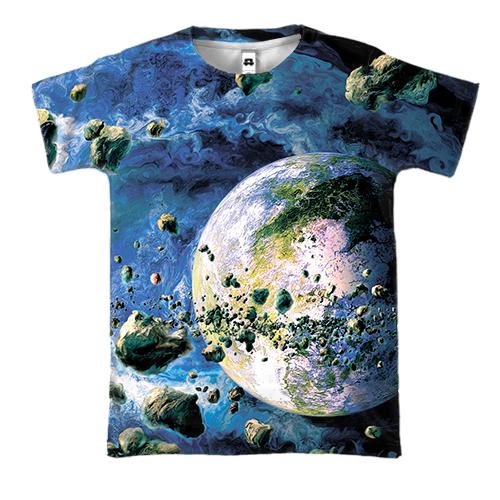 3D футболка с поясом астероидов