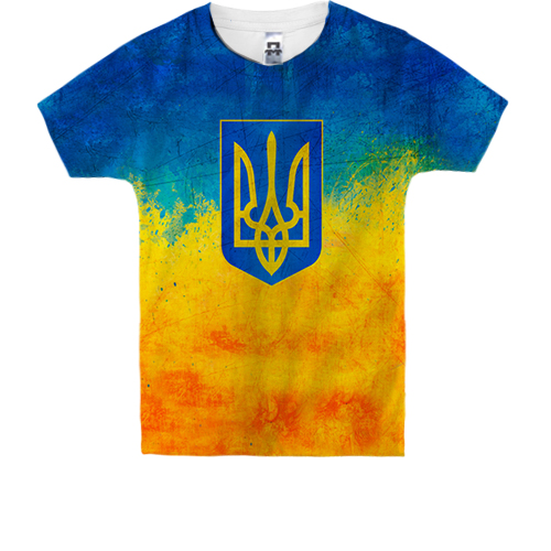 Детская 3D футболка с Гербом Украины