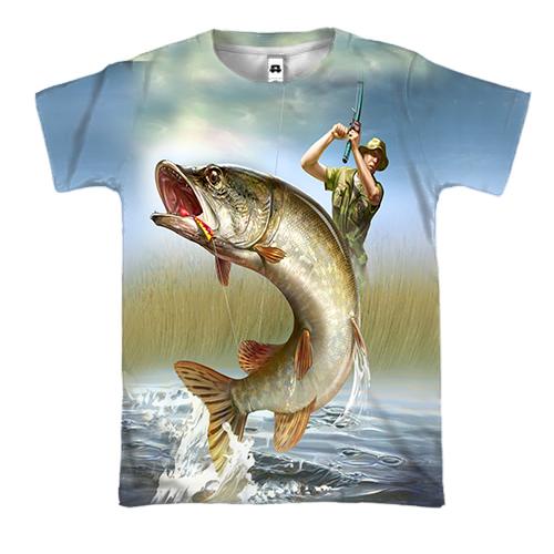 3D футболка Рыбак