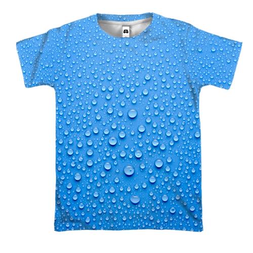 3D футболка с каплями воды