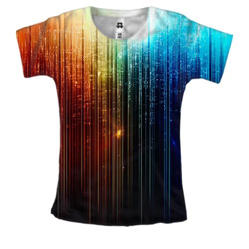 Женская 3D футболка Световой спектр