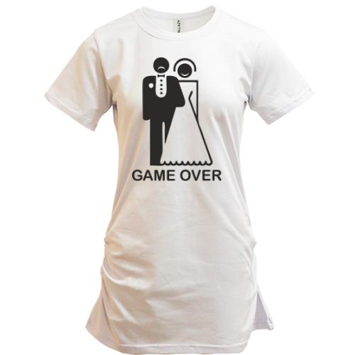 Подовжена футболка Game over (4)