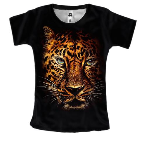 Женская 3D футболка с леопардом (2)