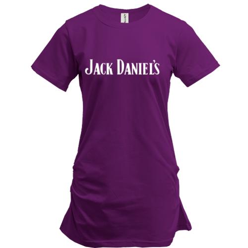 Подовжена футболка з написом Jack Daniels