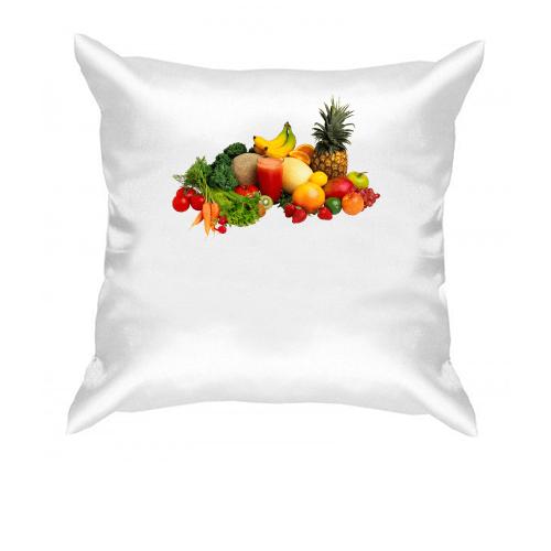 Подушка с фруктово-овощным букетом