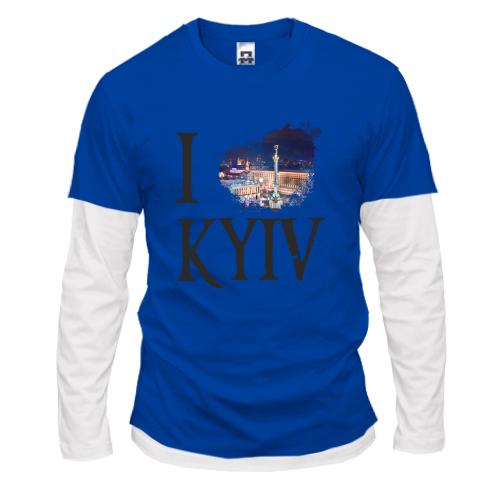 Лонгслив комби Я люблю Киев