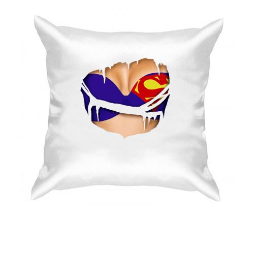 Подушка с бюстгальтером superman