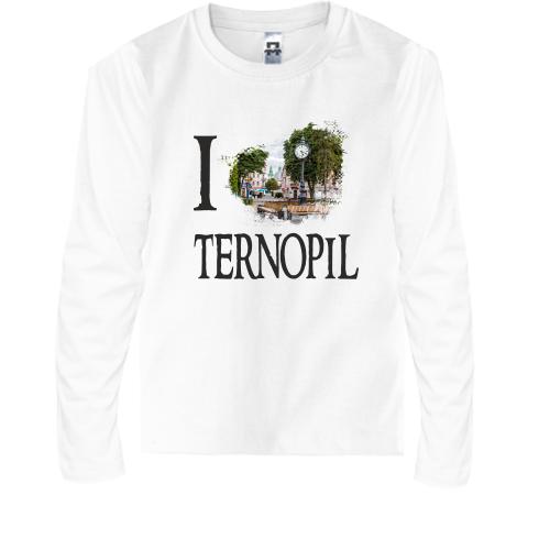 Детская футболка с длинным рукавом Я люблю Тернополь