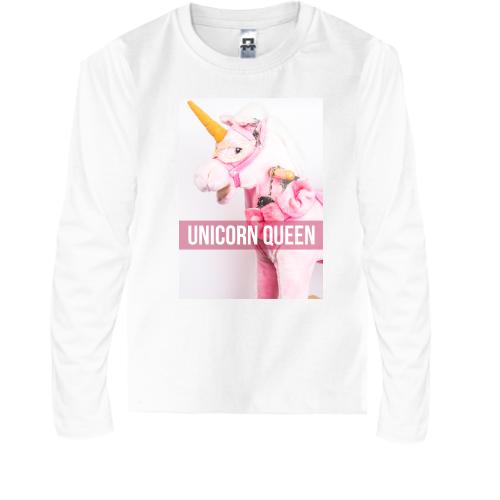 Детская футболка с длинным рукавом Unicorn Queen