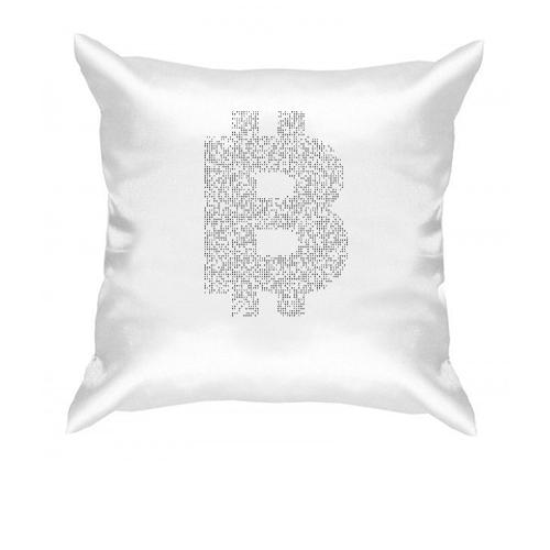 Подушка с цифровым логотипом Биткоин