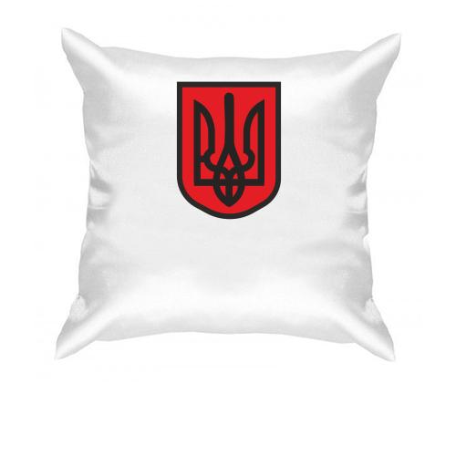 Подушка с красно-черным гербом Украины