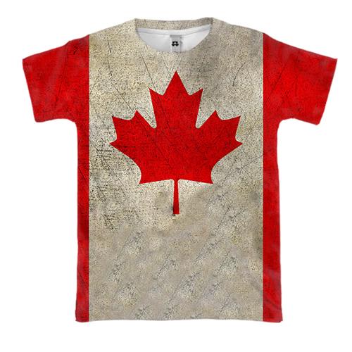 3D футболка с флагом Канады