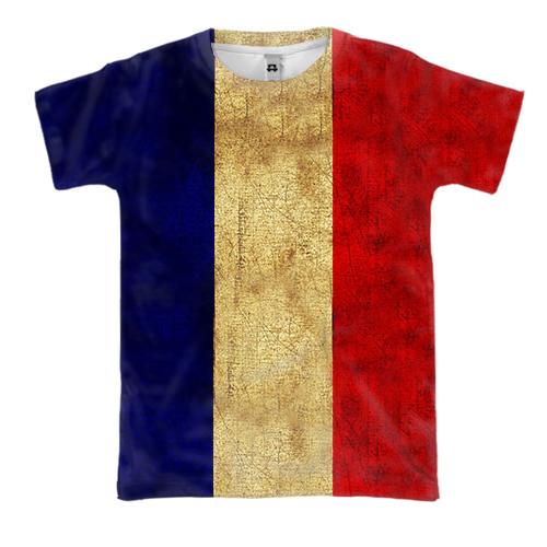 3D футболка с флагом Франции