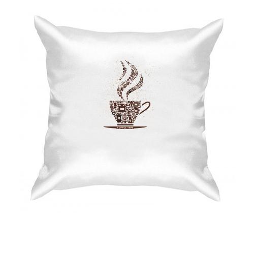 Подушка з чашкою кави 