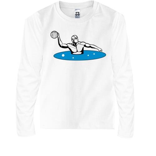 Детская футболка с длинным рукавом с игроком водного поло